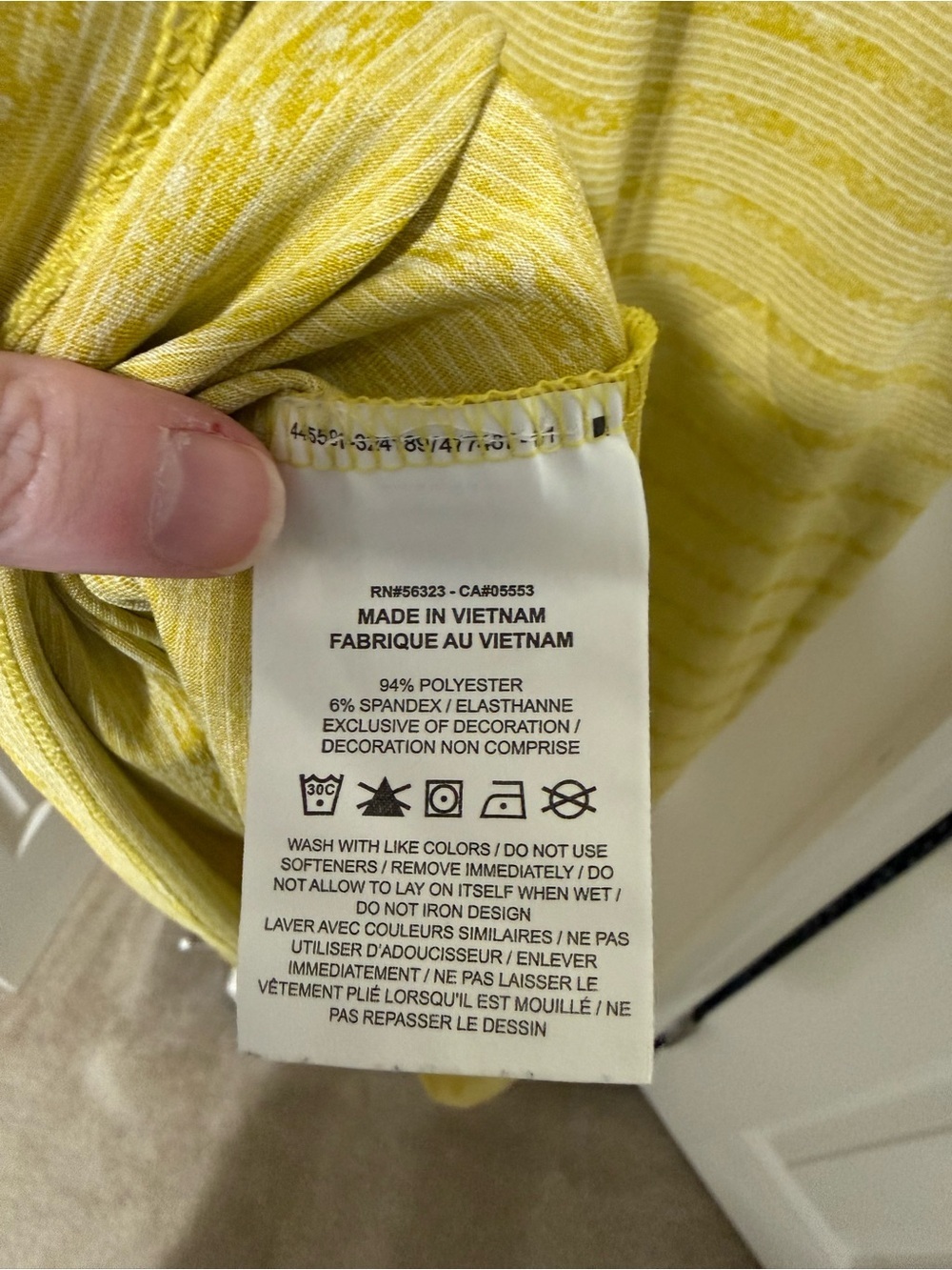 Nike Men’s Yellow Striped Dri-FIT Polo - Picture 5 of 5
